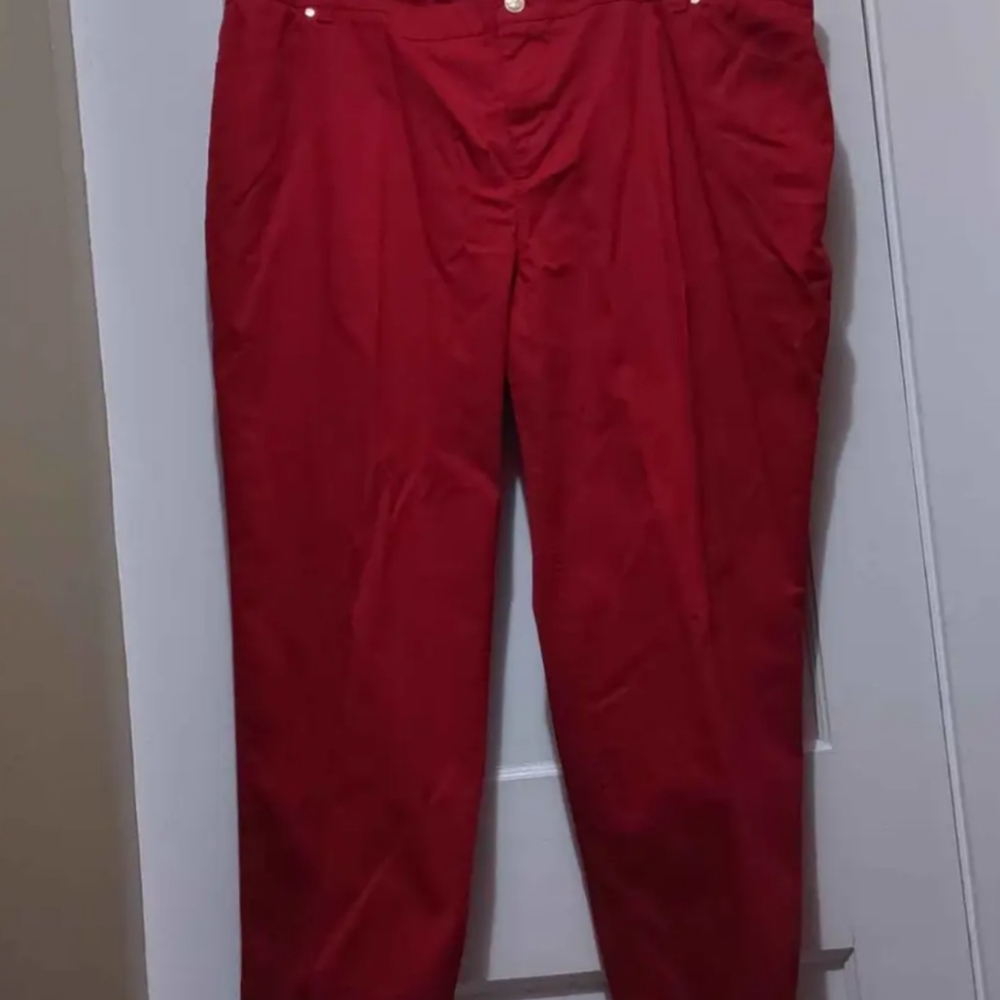 SALE!  Plus Size Red Pants NWOT - Picture 10 of 12